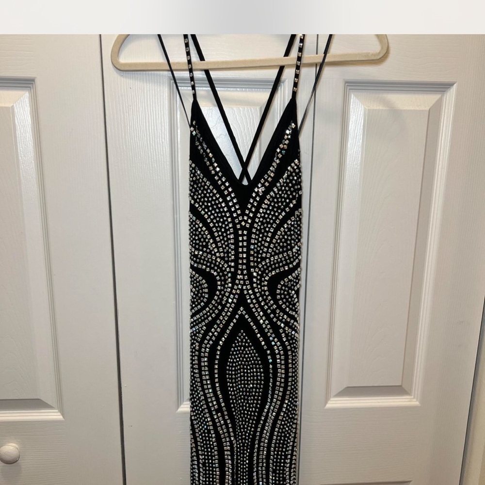 Fashion Nova Black and White Bodycon Cocktail Dress
